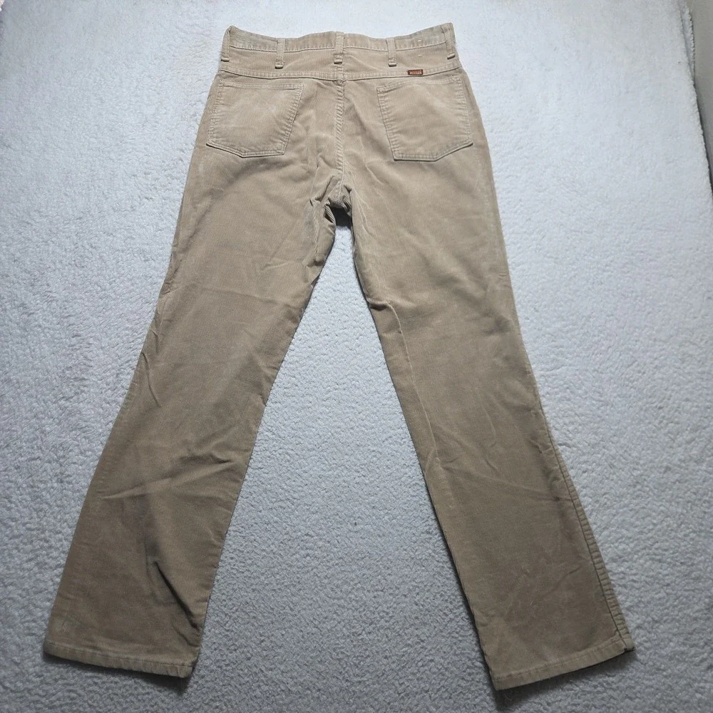 Vintage 80s Rustler Corduroy Pants Mens 32x30 Tan Beige Wide Wale USA Made‎